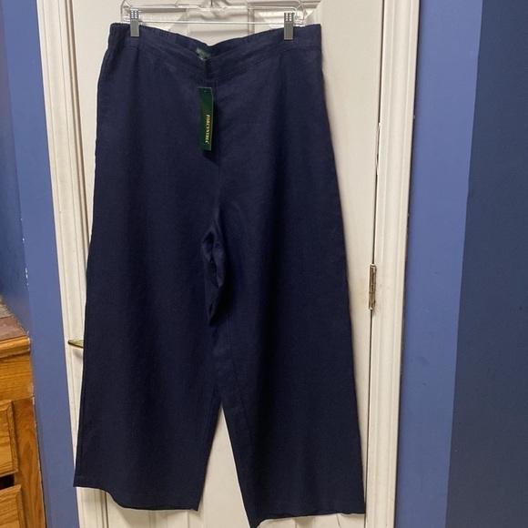 NWT For Cynthia 100%
Linen Royal Blue Wide Leg high waist - Picture 2 of 11